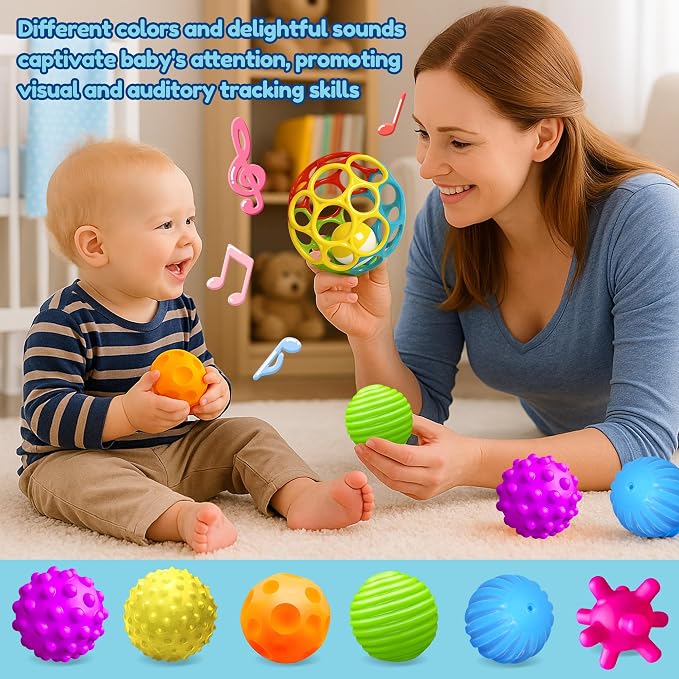 Sensory Balls for Toddlers 1-3, Sensory Baby Toys 6-12 Months, Infant Squeeze - Image 6