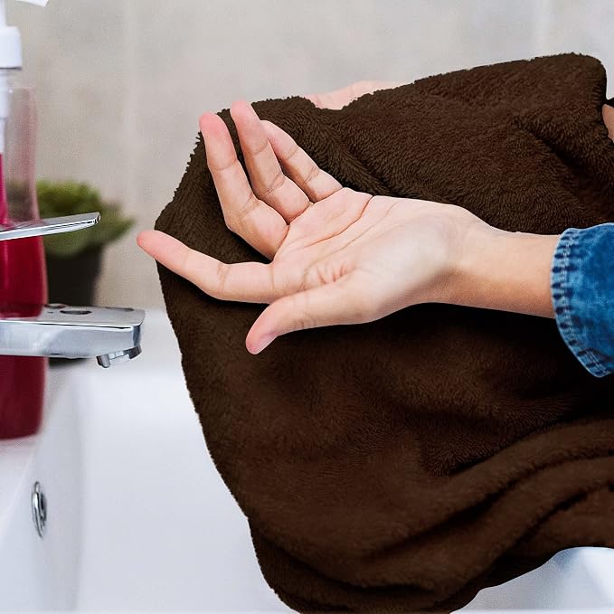 Utopia Towels - Premium Towel Set, Light Brown - 2 Bath Towels, 2 Hand Towels - Image 7