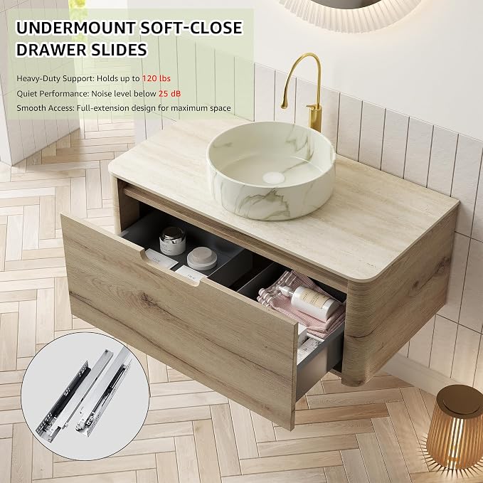 Yayzy 24” Floating Vanity Cabinet - Image 3
