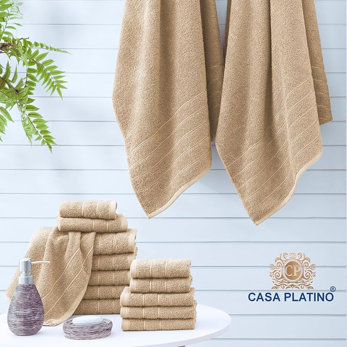 Casa Platino 100% Mercerized Cotton Bathroom Towels Set - Image 3