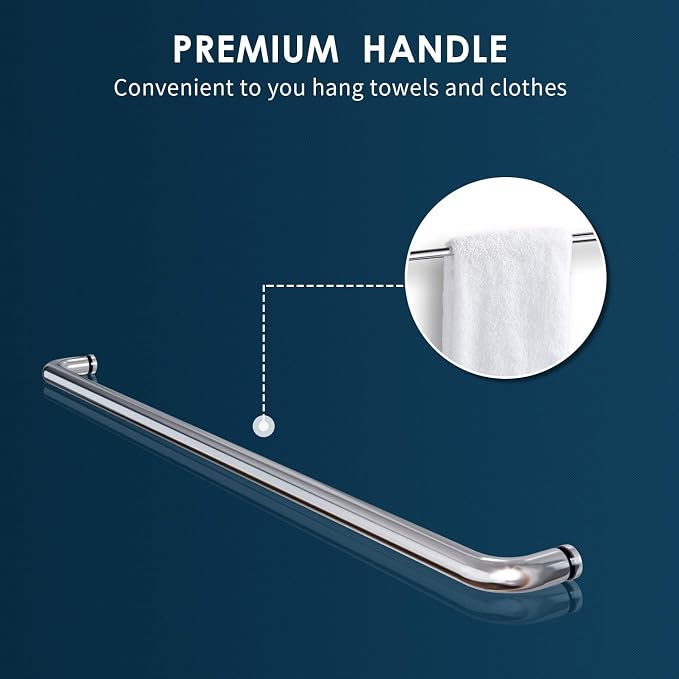 SUNNY SHOWER Doors Glass Sliding Semi-Frameless Shower Glass Door, 1/4" Clear - Image 4