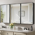 60x30 Pre-Assembled Black Medicine Cabinet by QUEENFUN