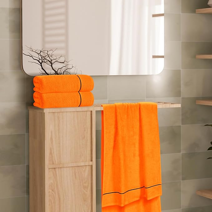 MyOwn Ultra Soft 4 Pack Oversized Bath Towel Set 27x54 inches, 100% Cotton Bath - Image 4