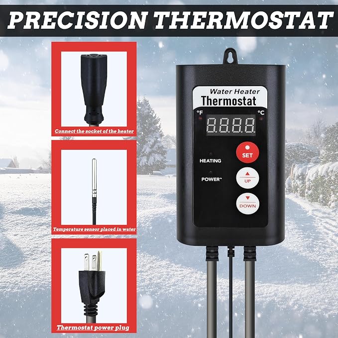 3500W 240V Above-Ground Pool Immersion Water Heater - Image 3