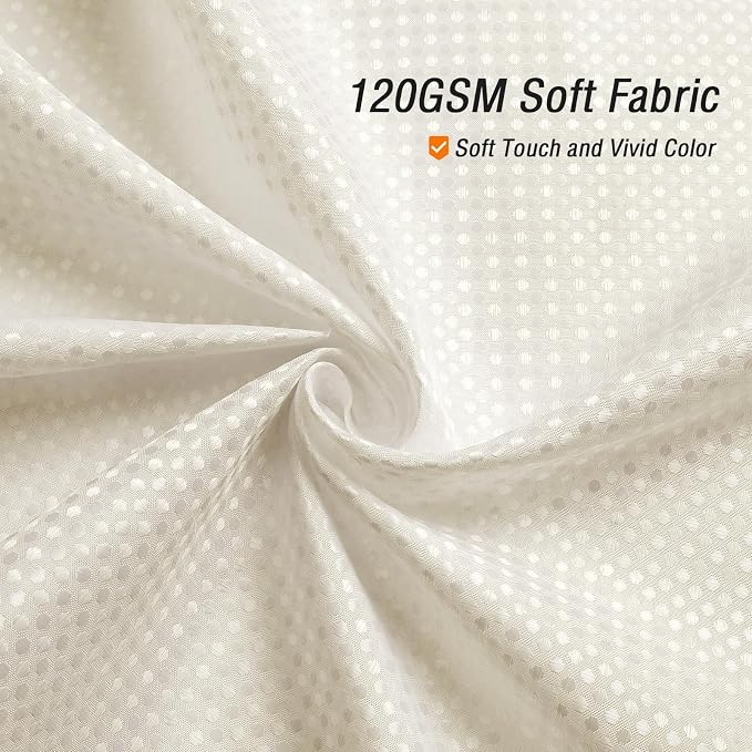 Gibelle Extra Long Shower Curtain 72 x 84, Tall Waffle Weave Textured Fabric - Image 2