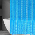 ZEMAHOMEEVA 3D Blue Geometric Plastic Shower Curtain Liner by ZEMAHOME
