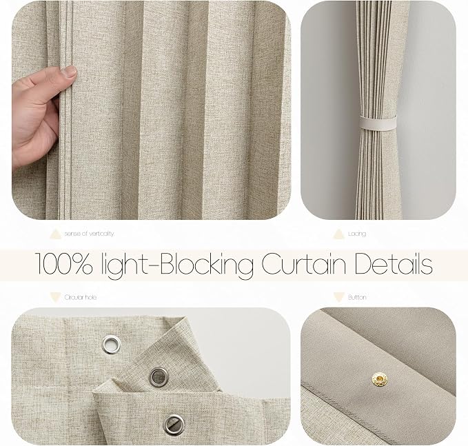 Accordian Door Curtain, 100% Blackout Folding Magnetic Doorway Curtains - Image 5