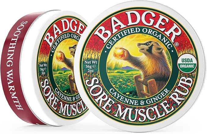 Badger Sore Muscle Rub, 100% Organic Sore Muscle Cream, Cayenne & Ginger - Image 3