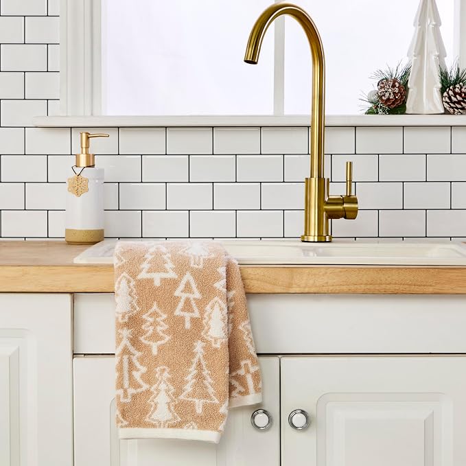 SKL Home Christmas/Winter Mod Tree 100% Cotton Premium 2-Piece Hand Towel Set - Image 3