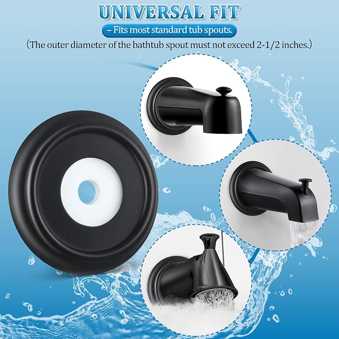 Enhon Metal Tub Spout Cover Ring, Bathroom Faucet Remodeling Wall Plate - Image 5