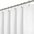 LiBa Waffle Weave Fabric White Shower Curtain, 72 W x 72 H Water Repellent & by Liba