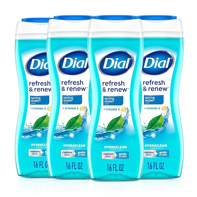 Dial Body Wash, Refresh & Renew Spring Water, 16 Fl Oz, Hydraclean Complex & by DialSoap