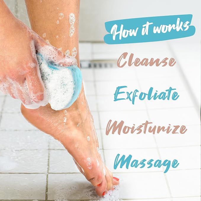 Spongables Pedi Scrub Foot Exfoliating 20+ Wash Sponge, Clean & Fresh - Image 5