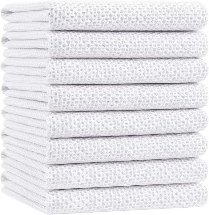 Homaxy 100% Cotton Waffle Weave Kitchen Dish Towels, Ultra Soft Absorbent Quick by Homaxy