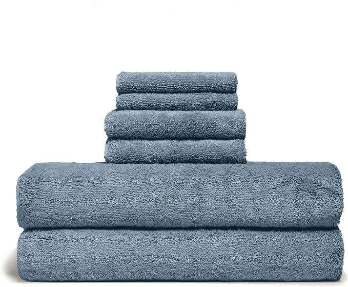 Italic Ultraplush Luxe 6 Piece Towel Set – 2 Bath Sheets, 2 Hand Towels by Italic