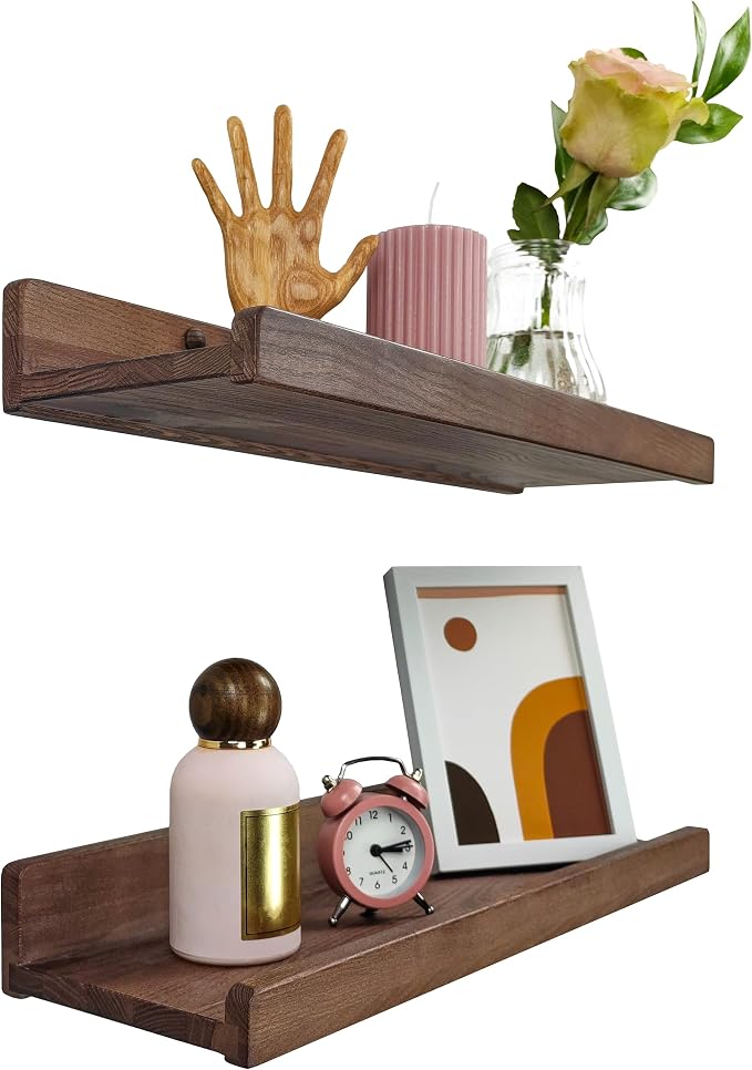 Floating Shelves for Wall 16 inch, Waterproof, Wall Storage Shelves by WoodWedge