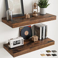 30 Inch Floating Shelves for Wall 2 Pack, Easy Install Engineered Wood Storage by Marsmiles