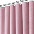 Inhousolu Fabric Shower Curtain Waffle Weave, 230 GSM Heavy Duty, Weighted Hem by INHOUSOLUHOMEDECOR