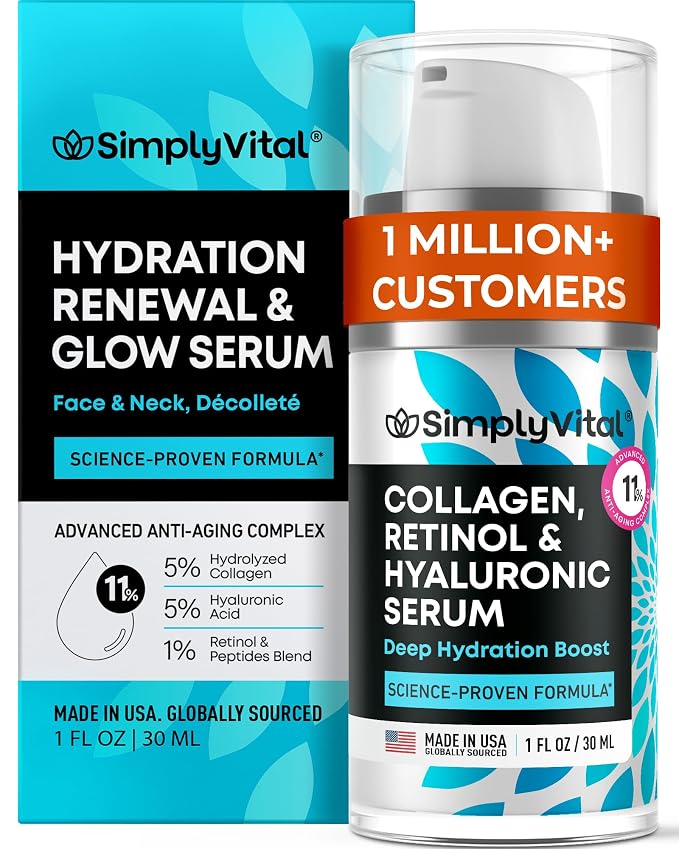 SimplyVital Collagen, Retinol & Hyaluronic Acid Serum by SimplyVital