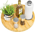 Lazy Susan for Table, 12 Inch Non-Skid Bamboo Turntable Organizer for Salt by VeyFey