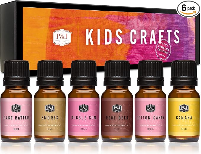 P&J Trading Fragrance Oil Kids Crafts Set | Root Beer, Cake Batter, Bubble Gum by PJTrading