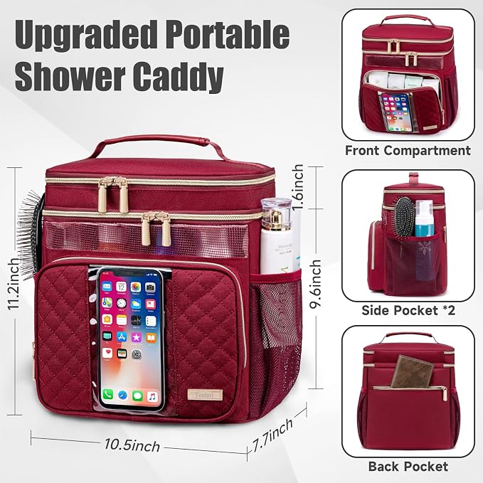 Large Toiletry Bag for Women Men, Bathroom Bag, Water Resistant Shower Bag - Image 4