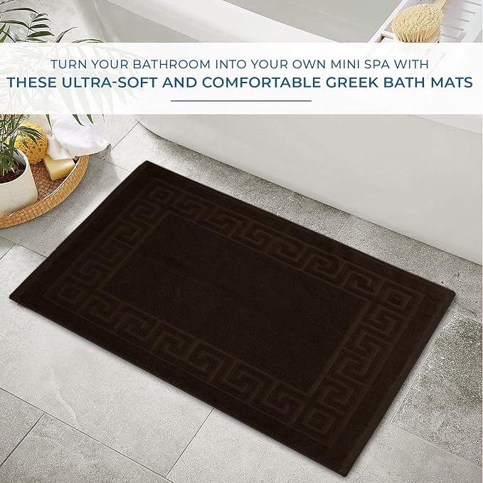 DAN RIVER Greek Cotton Bath Mats Set of 2 – Not a Bathroom Rug, Ultra Soft - Image 5