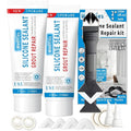 8Oz Black Waterproof Caulk & Seal Silicone Sealant, Wadities Tile Grout Repair by Wadities