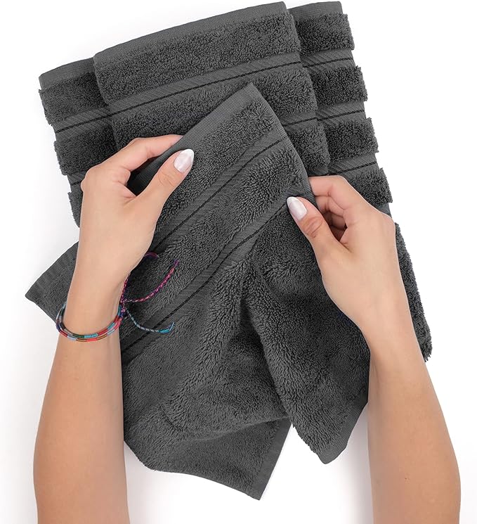 American Soft Linen Luxury 4 Piece Bath Towel Set, 600 GSM 100% Cotton Turkish - Image 6