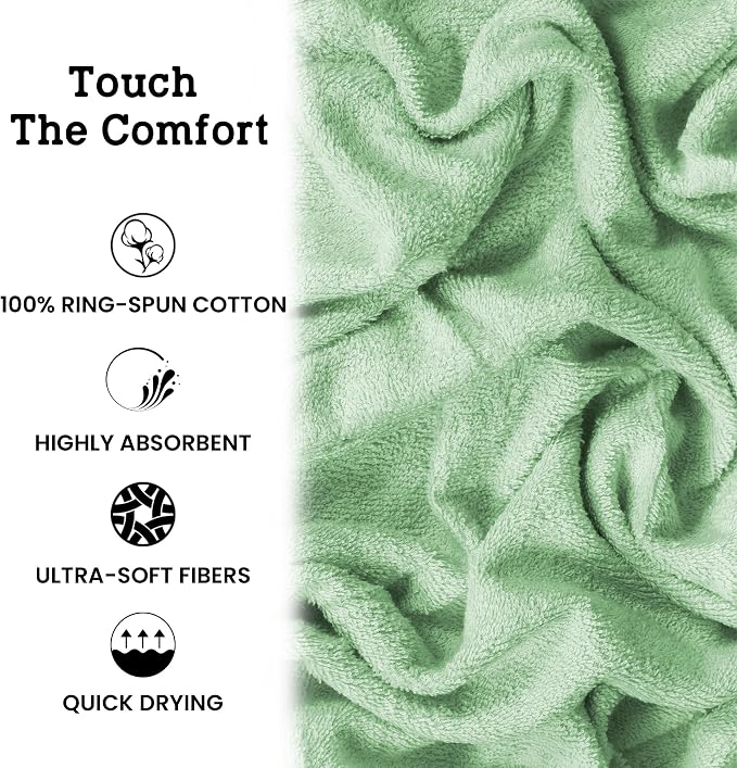 Casa Lino 100% Cotton Bath Towels Set of 4 - Image 5
