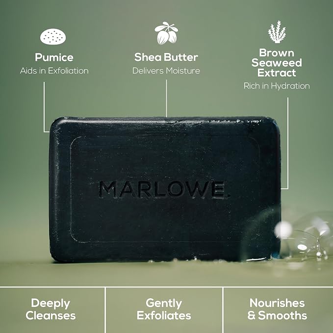 MARLOWE. No. 106 Charcoal Soap 7 oz, Body Bar Soap - Image 7