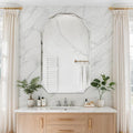 Bathroom Mirror for Wall, Bathroom Vanity Mirror, Beveled Edge Frameless Wall by ladynow