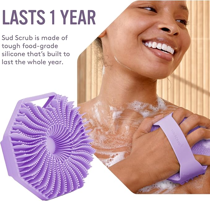 Sud Scrub® Antimicrobial Silicone Body Scrubber, Exfoliating Body Scrubber - Image 4