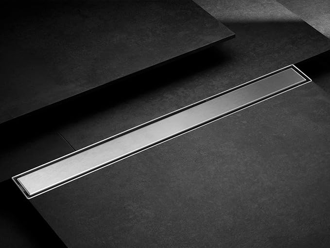 HEATGENE Linear Shower Drain 24-Inch, Stainless Steel Rectangle Shower Floor - Image 7