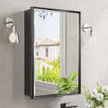 16x24 Pre-Assembled Black Medicine Cabinet by QUEENFUN