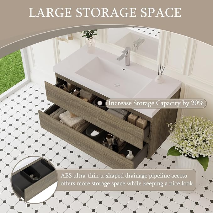 42" Floating Bathroom Vanity - Image 4