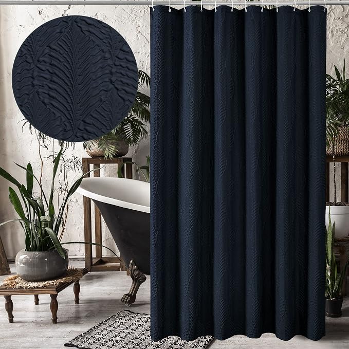 Gibelle Navy Blue Shower Curtain by Gibelle