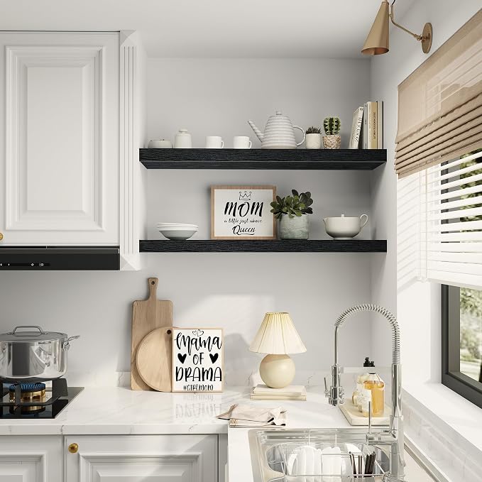 Vivelove Single Floating Shelves 36 inch Long, 10 in Deep Shelves Wall Mounted - Image 6