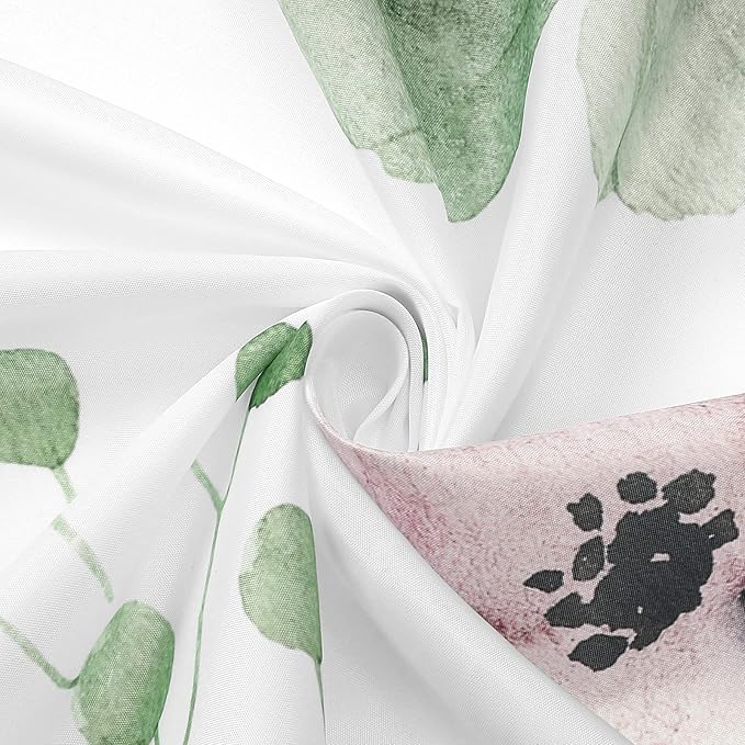 Gibelle Extra Long Shower Curtain 72 x 84, Watercolor Floral Fabric Shower - Image 5