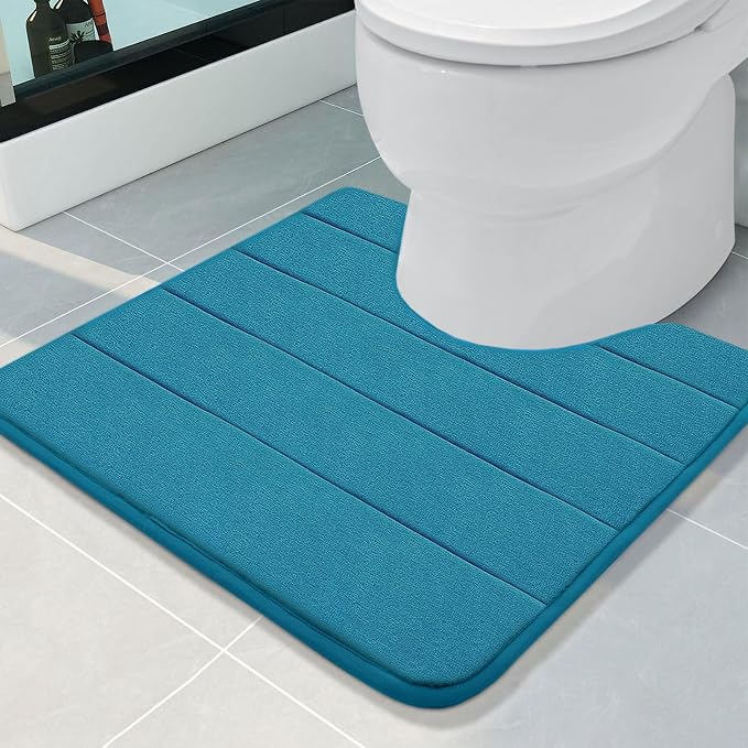 Buganda Memory Foam U-Shaped Contour Toilet Rugs, Non Slip Absorbent, Thick by Buganda