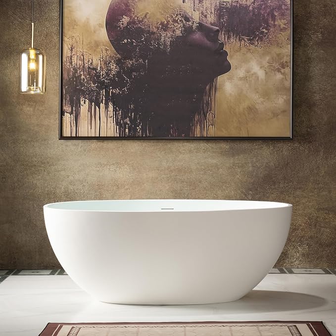WOODBRIDGE 55 in. x 30.75 in. Stone Resin Luxury Contemporary Solid Surface by WOODBRIDGE
