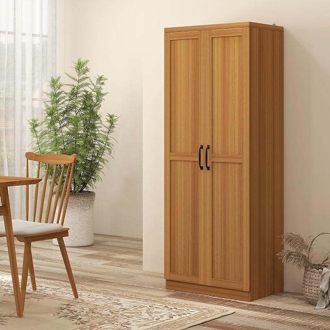 HOMCOM 63" 2-Door Kitchen Pantry, Freestanding Storage Cabinet - Image 8