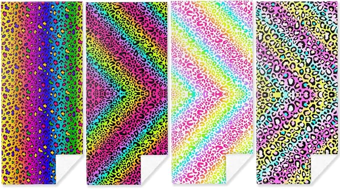 4 Pack Towels for Bathroom, Beach Towel, Microfiber Lightweight Beach Towels by Unknown