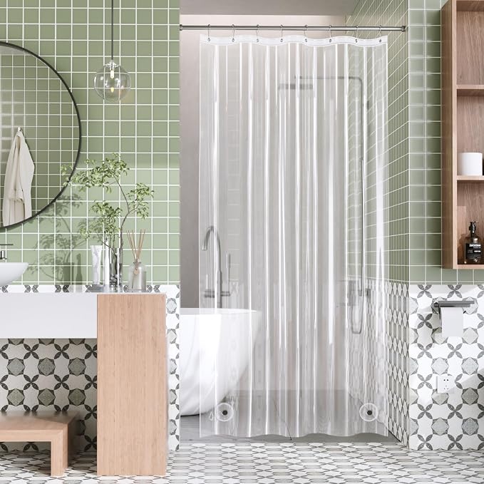 AmazerBath Shower Curtain Liner, 48x72 Clear Shower Curtain Liner, Waterproof - Image 7