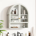 Arched Wall Cabinet with Acrylic Door, Large Wooden Wall Mounted Bathroom by MoomJiee
