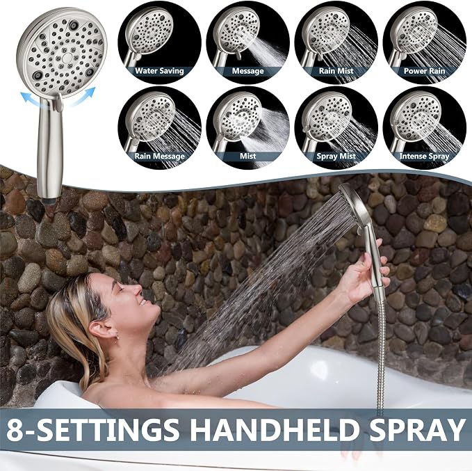 Aolemi 3 Handles Tub Shower Faucet Set - Image 3