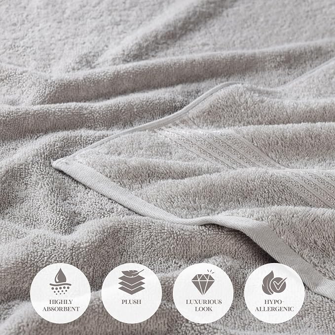 Superior Egyptian Cotton Bath Towel Set, Home Bathroom Towels, Guest Bath - Image 6