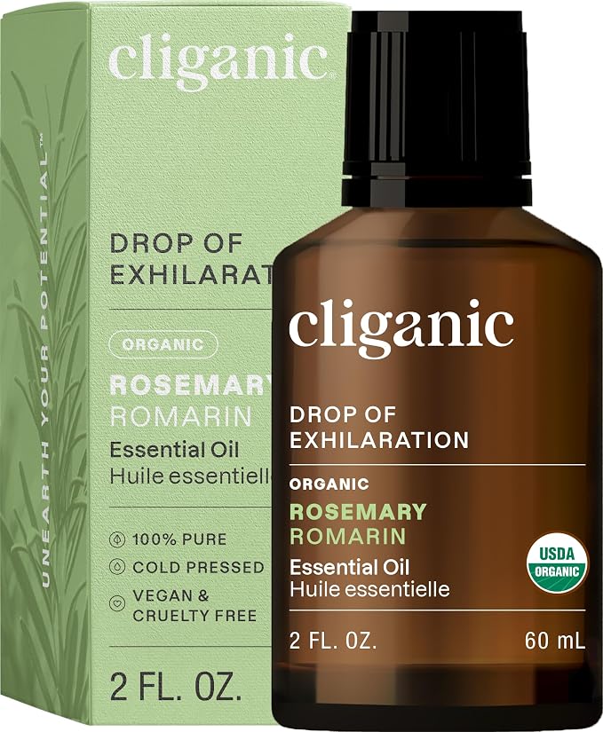 Cliganic Organic Rosemary Essential Oil, 2oz by Cliganic