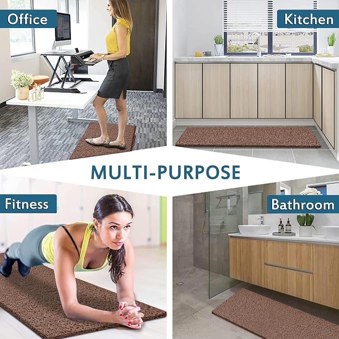 godehone Shower Mats Non Slip Without Suction Cups, PVC Loofah Bathroom Mats - Image 5