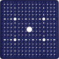 Large Navy Blue Square Shower Mat Non Slip 27 x 27 Inch, Soft Bath Mat Tub Mat by NaolotureHome